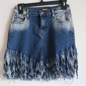 Daisy Denim Ruffled Skirt Size Medium